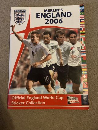 Merlin England World Cup 2006 100 Complete Sticker Album
