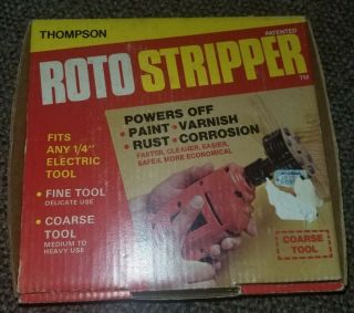 Vtg Rotostripper Paint & Rust Remover Drill Attachments Coarse Tool