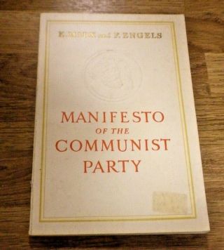 Manifesto Of The Communist Party,  Karl Marx & Frederick Engels Printed Ussr 1968