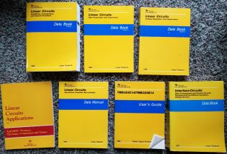 Vintage Texas Instruments Data Books - 7 Book Set,  Linear,  Interface,  Dsp