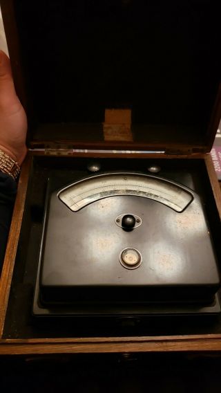 Vintage Yokogawa Japanese 1940s Ww2 Volt Am Meter In Wooden Box