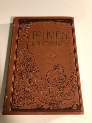 A Dictionary Of Tolkien By David Day,  Lord Rings Hobbit Deluxe Soft Leather Feel