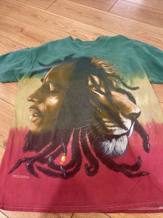 Vintage 2005 Bob Marley Tie Dye T - Shirt Zion Rootswear 90s Men’s Size Large