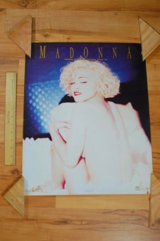 Vintage Madonna 1990 Blond Ambition World Tour Poster Nude Risque 16x20