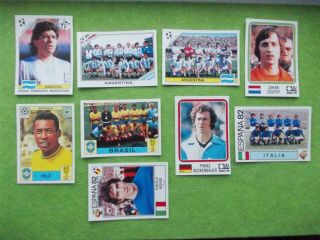 Football Stickers 9 Panini World Cup Story Including Maradona And Pele Stickers