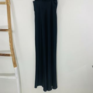 Ralph Montenero Black Nylon Sexy Full Length Gown Lace Bodice Sz Med 3