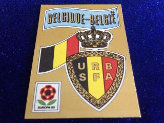 Panini Europa 80 Football Sticker Belgique Badge 159 Professionally Recovered