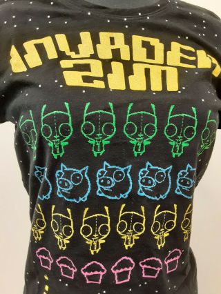 Vintage Invader Zim Hot Topic Space Invaders Theme Shirt Juniors L