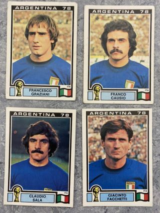 4 1978 Panini Argentina 78 Italy Stickers Arg - 915 World Cup