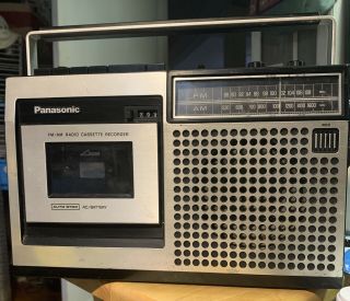 Vintage Portable Panasonic Boom Box Fm:am Radio Cassette Player Recorder