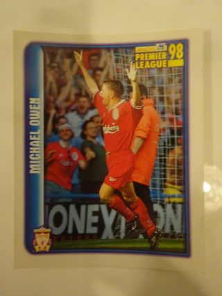 Merlin Premier League Football Sticker 98 1998 - Michael Owen Liverpool 256
