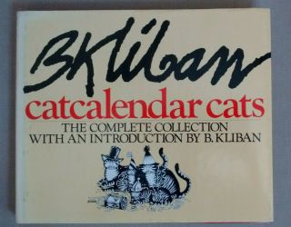 B Kliban Catcalendar Cats 1981 Hardcover Book - Vg