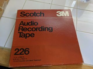 Scotch 3m Studio Mastering Tape 226 10.  5 " Metal Reel To 1/4 " Radio Show Vtg 16