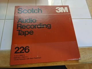Scotch 3m Studio Mastering Tape 226 10.  5 " Metal Reel To 1/4 " Radio Show Vtg 29