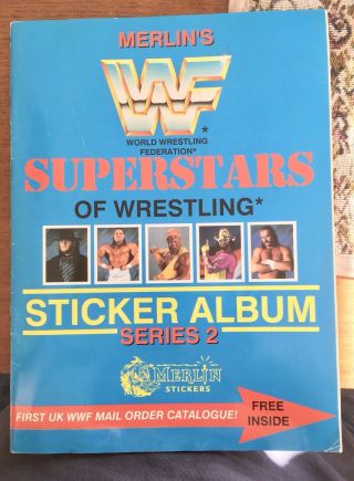 1991 Vintage Merlin’s Wwf Superstars Sticker Album Series 2 Immaculate