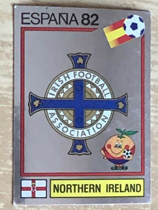 Panini Espana 82 World Cup 328 Shiney Team Foil Badge.  Northern Ireland