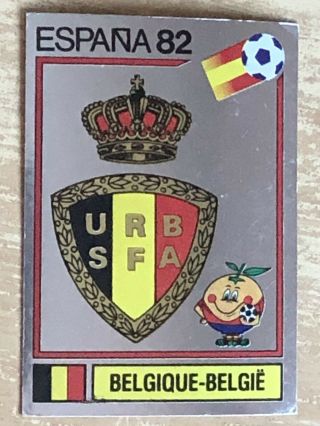 Panini Espana 82 World Cup 200 Shiney Team Foil Badge.  Belgium