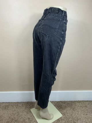 Womens Vintage Lee Mom Jeans Faded Black Size 10m High Waist Pants Usa Made 90s