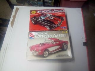 2x 1/25 Scale 1957 Chevrolet Corvette Gasser Model Kits