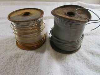 2 Rolls Of Vintage Solder Alpha Brand And Unknown 10 Lbs