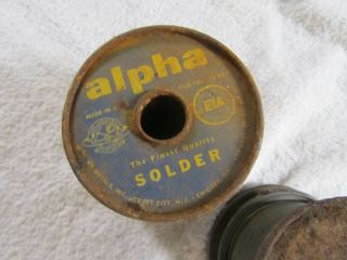 2 rolls of vintage Solder alpha brand and unknown 10 lbs 2