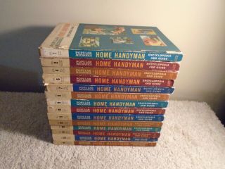 Vintage Books 1961 Popular Mechanics Home Handyman Encyclopedia Set - 14 Volumes