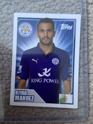 Riyad Mahrez Leicester City Merlin Premier League 2015 Rookie Sticker