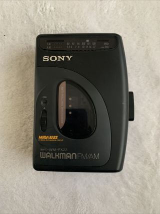 Vtg Sony Walkman Wm - Fx23 Am Fm Radio Cassette Player W/ Mega Bass