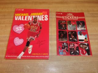 Michael Jordan Valentines Box And Stickers Pack Vintage