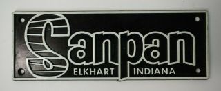 Vintage Sanpan Boat Decal Emblem Elkhart Indiana
