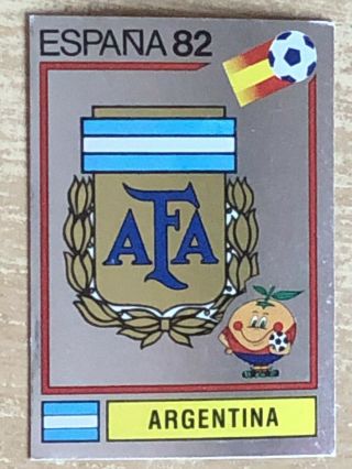 Panini Espana 82 World Cup 164 Shiney Team Foil Badge.  Argentina