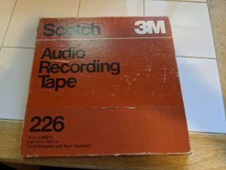 Scotch 3m Studio Mastering Tape 226 10.  5 " Metal Reel To 1/4 " Radio Show Vtg 36