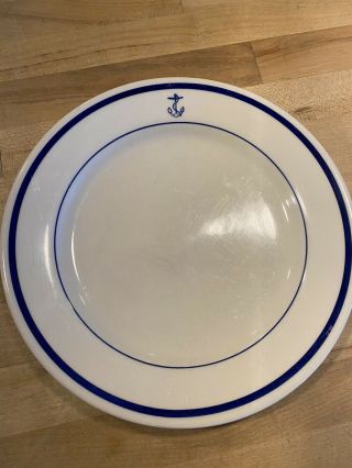 Homer Laughlin China Us Navy Dinner Plate 10” Vintage