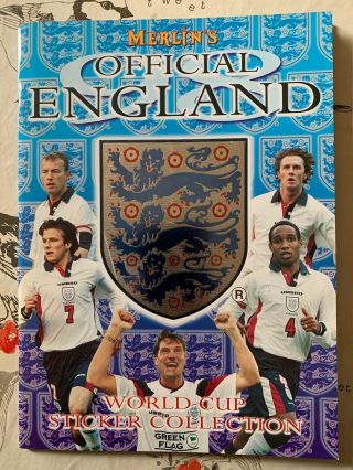 Merlin England World Cup 1998 Sticker Album Empty -