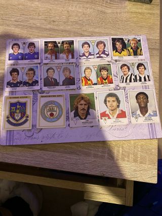 Joblot Of 13 Panini’s Football 80 Stickers - Minicards Ltd