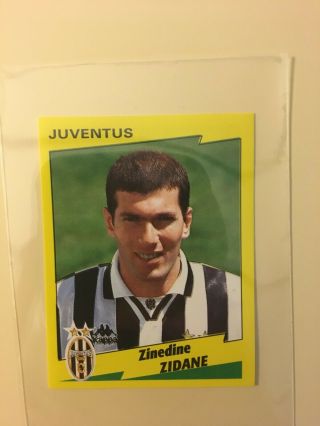 Young Zinedine Zidane 1996 / 1997 Panini Sticker - Serie A Juventus Real Madrid