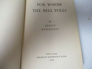 1940,  For Whom the Bell Tolls by Ernest Hemingway, 3