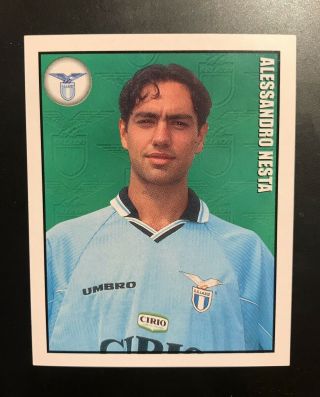 Alessandro Nesta Rookie Sticker 1998 Calcio Merlin Lazio Italy Rare 197