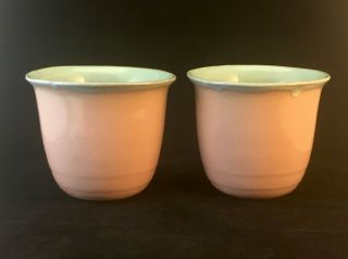 Pair Rare Vintage Glidden Pots Planters Urns 12
