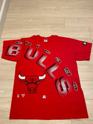 Vintage Chicago Bulls Starter T Shirt Sz L