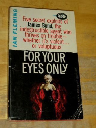 Ian Fleming For Your Eyes Only James Bond 1961 Signet Pb First Printing S1948