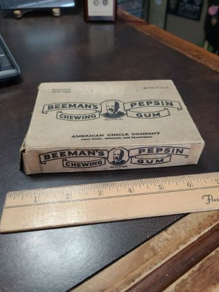 Vintage Chewing Gum Store Counter Display Box Beeman Pepsin Gum
