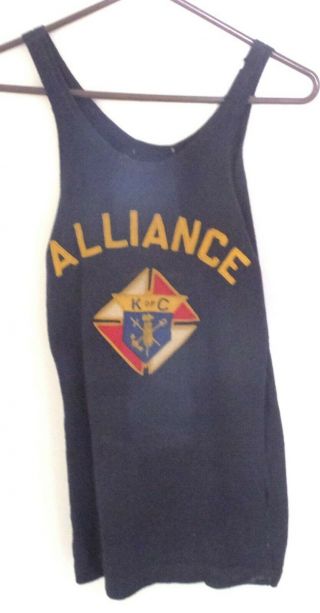 Vintage Basketball Knights Of Columbus Player 3 Uniform Shirt Alliance,  Ohio