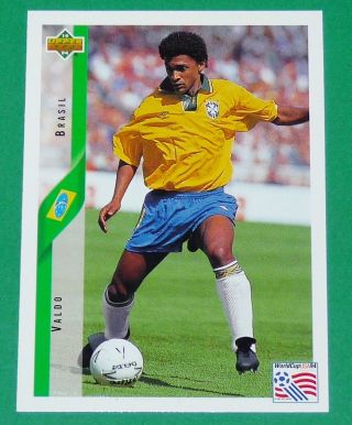 Rare Football Card Upper Deck 1994 Usa 94 Valdo Auriverde Bresil Brasil