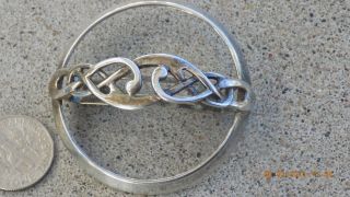 Vintage Ola M.  Gorie Omg Sterling Silver Celtic Scottish Pin Brooch