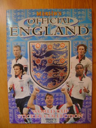 Official Merlin England 98 Sticker Album - One Third Complete