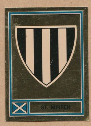 Panini 1978 Football 78 Sticker 516 St Mirren Club Badge Gold Foil