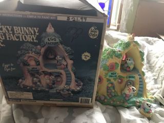 Vintage Wee Crafts Bucky Bunny Egg Factory Easter Decor