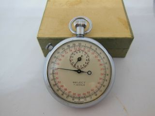 Vintage Swiss Made Select 7 Jewels Mechanical Wind Up Vintage Stopwatch