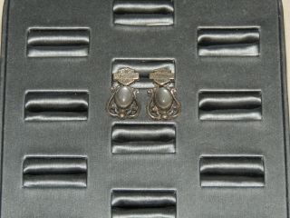 Vintage Sterling Silver.  925 Harley Davidson Earrings